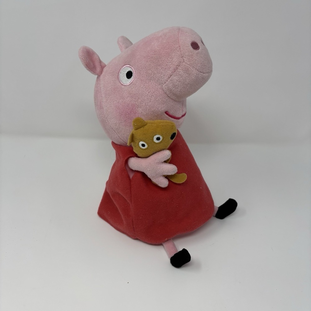 Ty‎ Beanie Babies Peppa Pig w/ Teddy Stuffed Animal Toy Pre-owned